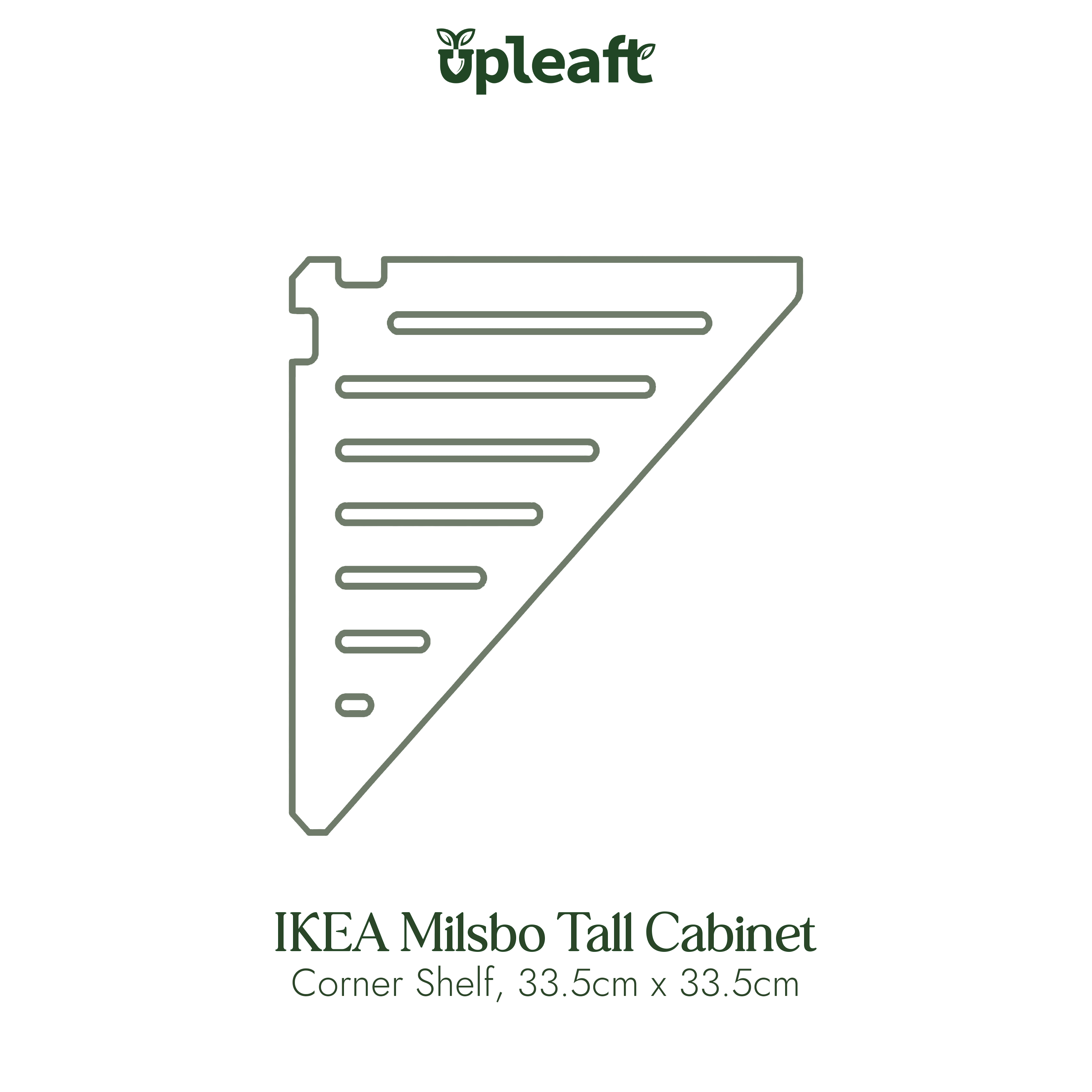 Acrylic Corner Shelf for IKEA Milsbo Tall Greenhouse