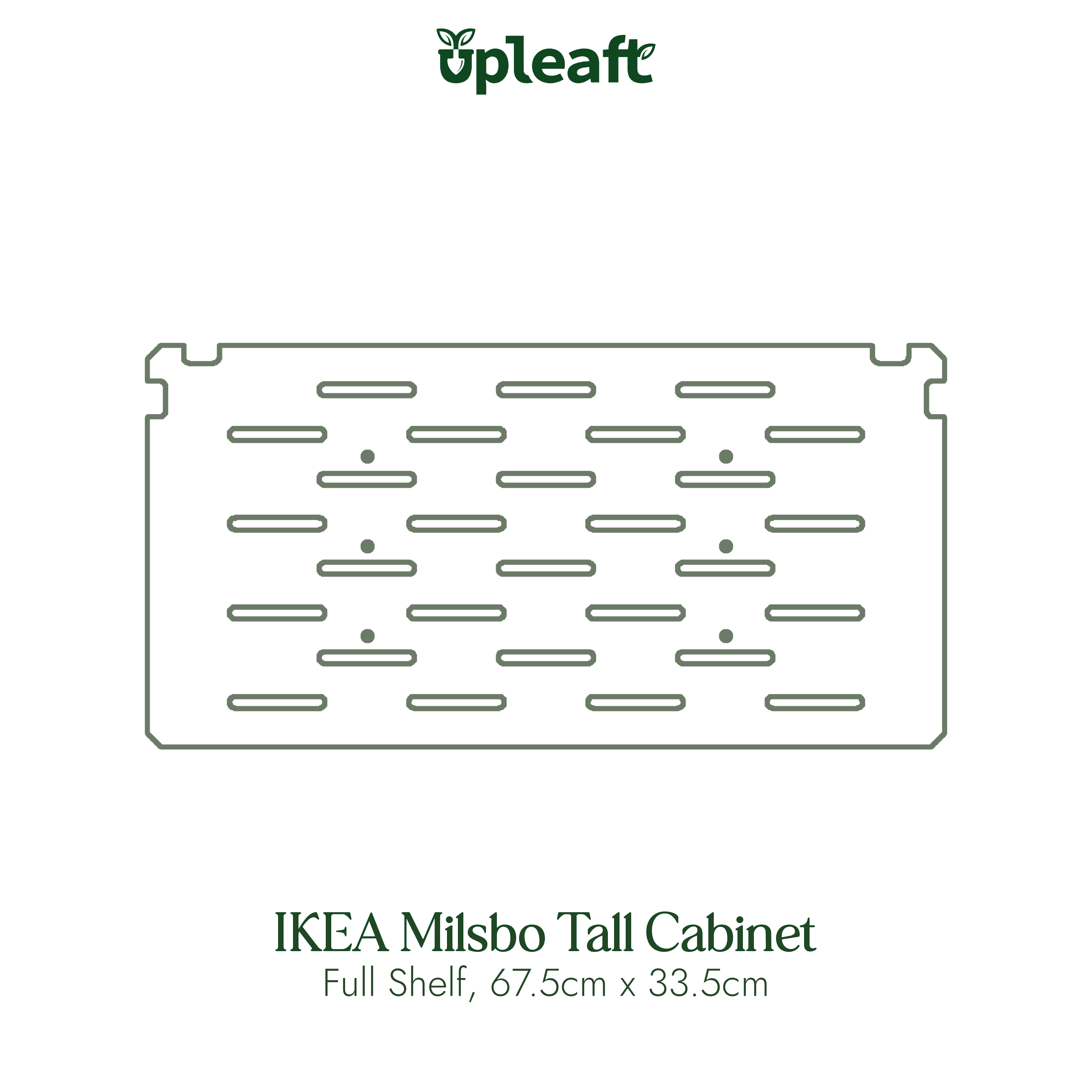 Acrylic Full Shelf for IKEA Milsbo Tall Greenhouse