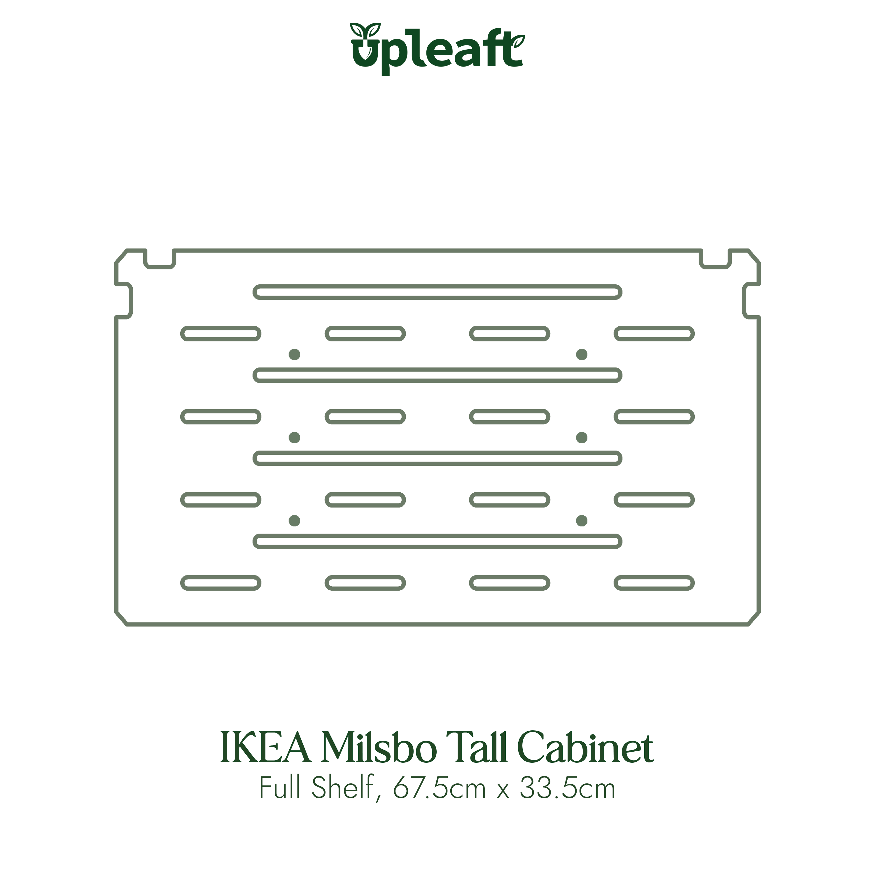 Acrylic Full Shelf for IKEA Milsbo Tall Greenhouse