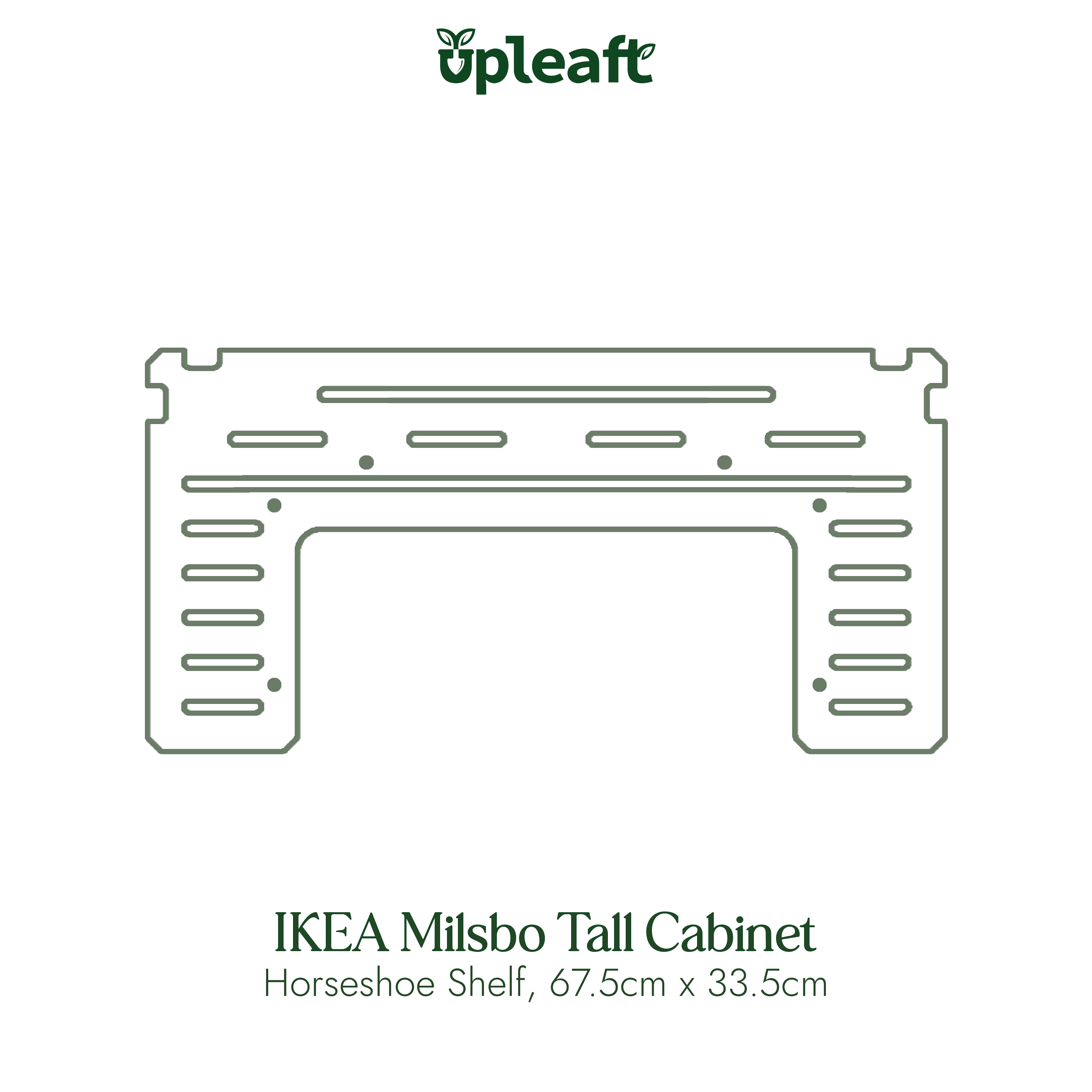 Acrylic Horseshoe Shelf for IKEA Milsbo Tall Greenhouse