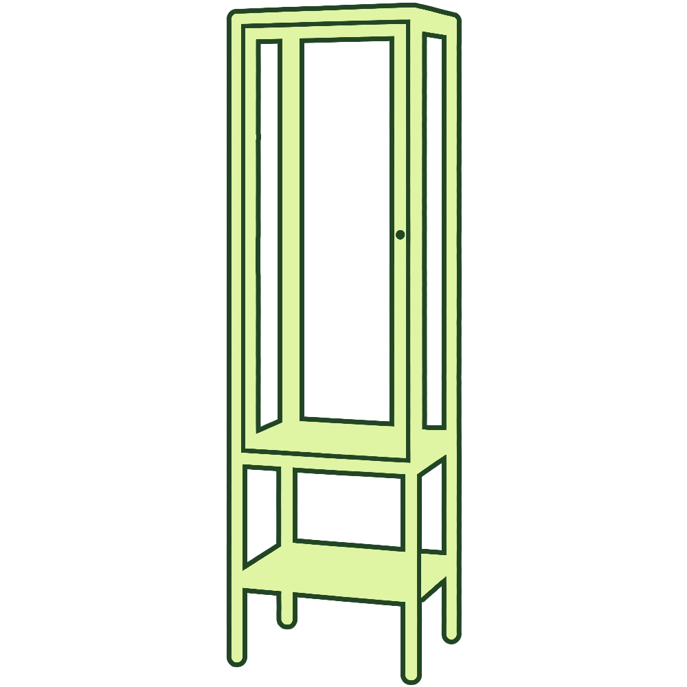 IKEA Rudsta Tall Acrylic Shelves