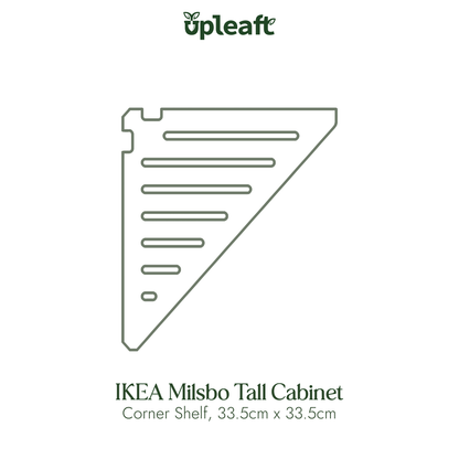 Acrylic Corner Shelf for IKEA Milsbo Tall Greenhouse