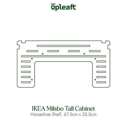 Acrylic Horseshoe Shelf for IKEA Milsbo Tall Greenhouse